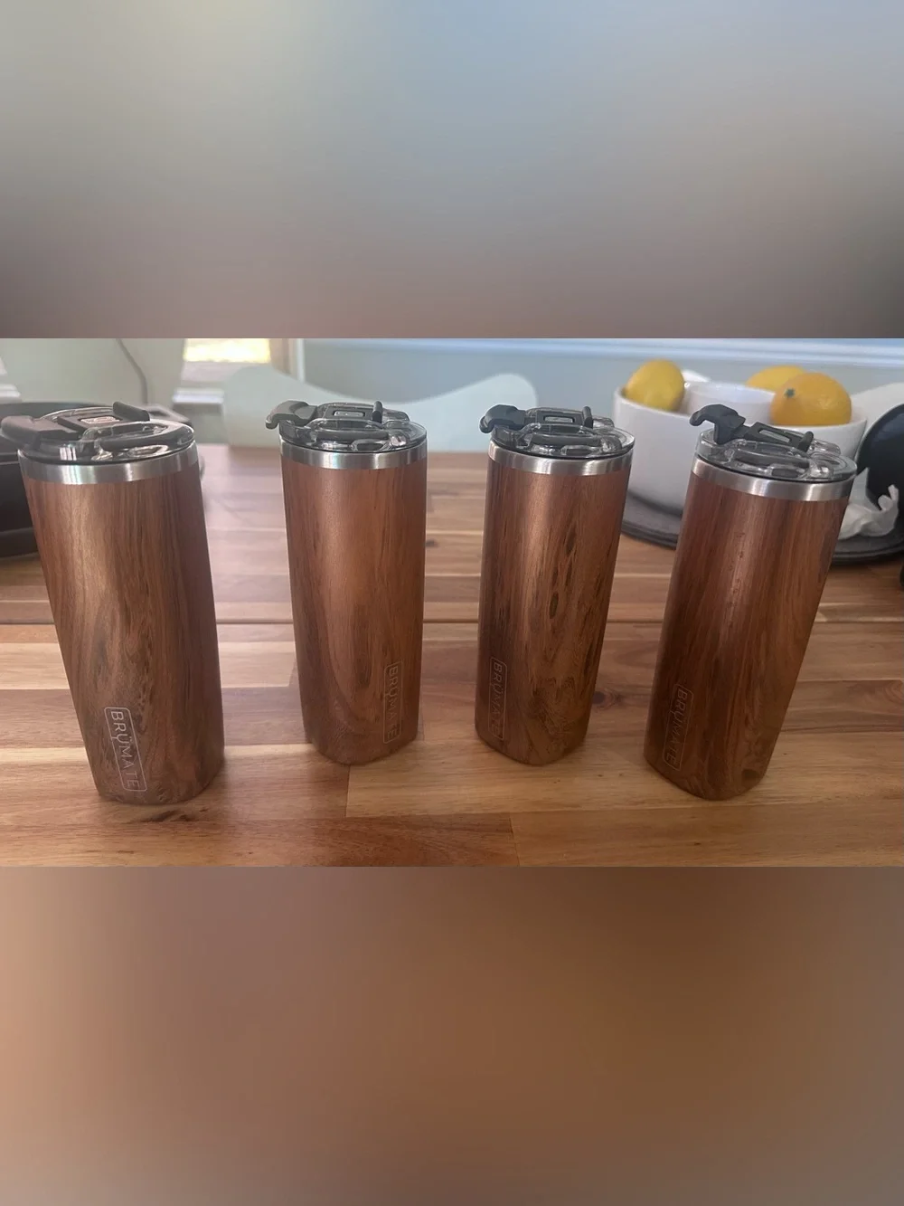 Brünmate Woodgrain Insulated Tumblers - Brown (4 of them)